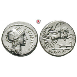 Römische Republik, M. Cipius, Denar 115-114 v.Chr., ss-vz