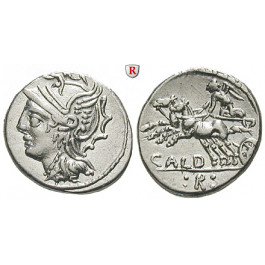 Römische Republik, C. Coelius Caldus, Denar 104 v.Chr., vz