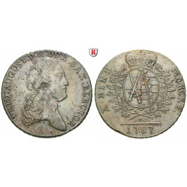 Sachsen, Albertinische Linie, Friedrich August III., Konventionstaler 1787, ss-vz