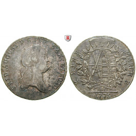 Sachsen, Albertinische Linie, Friedrich August III., Konventionstaler 1775, vz