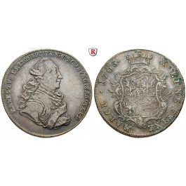 Sachsen, Sachsen-Coburg-Saalfeld, Ernst Friedrich, Konventionstaler 1765, ss