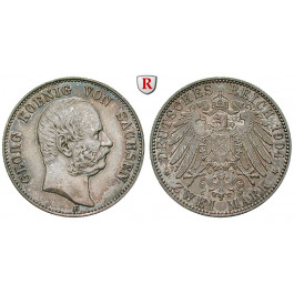 Deutsches Kaiserreich, Sachsen, Georg, 2 Mark 1904, E, f.vz/vz-st, J. 129