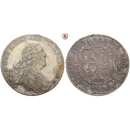 Sachsen, Albertinische Linie, Friedrich August II., Konventionstaler 1763, ss/ss-vz
