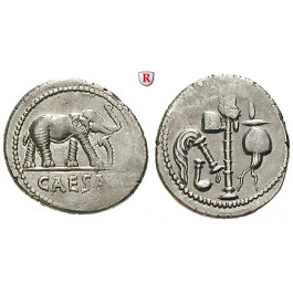 Römische Republik, Caius Iulius Caesar, Denar 49-48 v.Chr., vz