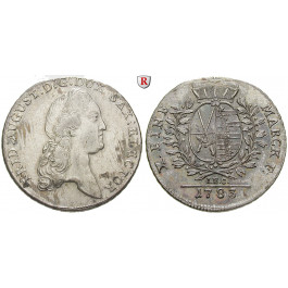 Sachsen, Albertinische Linie, Friedrich August III., Konventionstaler 1783, f.vz