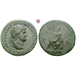 Römische Kaiserzeit, Nero, Sesterz 64, vz/ss