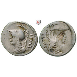 Römische Republik, P. Servillus Rullus, Denar, ss