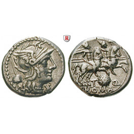 Römische Republik, T. Quinctius Flaminius, Denar 126 v.Chr., ss+