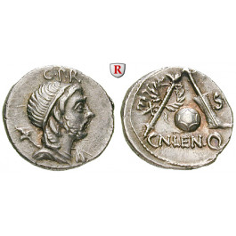 Römische Republik, Cn. Cornelius Lentulus, Denar 76-75 v.Chr., vz+