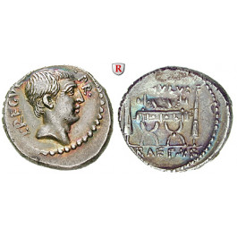 Römische Republik, L. Livineius Regulus, Denar 42 v.Chr., vz