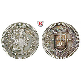 Jülich-Kleve-Berg, Herzogtum Jülich-Berg, Johann Wilhelm II., Silberabschlag des 1/4 Dukaten 1710, vz-st