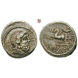 Römische Republik, P. Hypsaeus, Denar 60 v.Chr., ss-vz