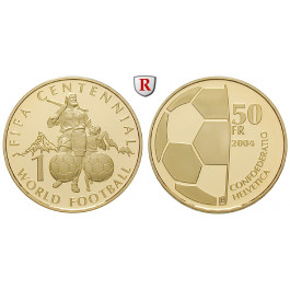 Schweiz, Eidgenossenschaft, 50 Franken 2004, 10,16 g fein, PP