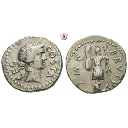 Römische Republik, M. Junius Brutus, Denar 42 v.Chr., ss-vz