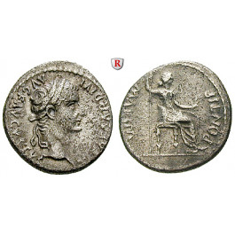 Römische Kaiserzeit, Tiberius, Denar 14-37, ss+
