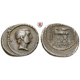 Römische Republik, L. Livineius Regulus, Denar 42 v.Chr., ss-vz