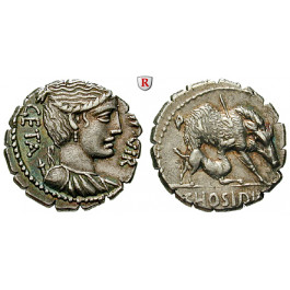 Römische Republik, C. Hosidius Geta, Denar, serratus 68 v.Chr., vz