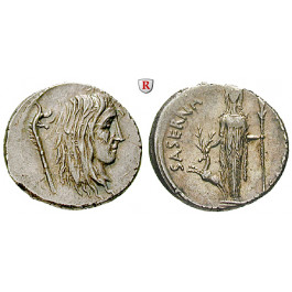 Römische Republik, L. Hostilius Saserna, Denar 48 v.Chr., vz/vz+