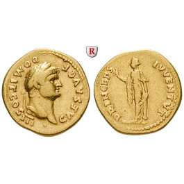 Römische Kaiserzeit, Domitianus, Caesar, Aureus 75, ss