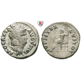 Römische Kaiserzeit, Nero, Denar 64-65, ss-vz