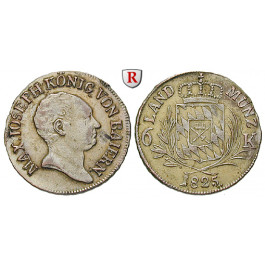 Bayern, Königreich, Maximilian I. Joseph, 6 Kreuzer 1825, st