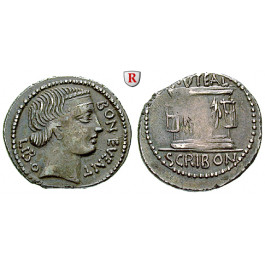 Römische Republik, L.Scribonius Libo, Denar 62 v.Chr., ss