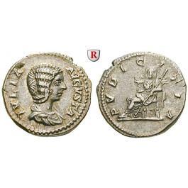 Römische Kaiserzeit, Julia Domna, Frau des Septimius Severus, Denar 207-209, ss-vz