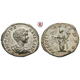 Römische Kaiserzeit, Geta, Caesar, Denar 198 n.Chr., ss-vz