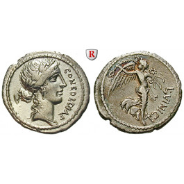 Römische Republik, L. Vinicius, Denar 52 v.Chr., vz