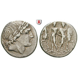 Römische Republik, L. Memmius, Denar 109-108 v.Chr., ss+