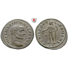 Römische Kaiserzeit, Maximianus Herculius, Follis 296-297, ss-vz