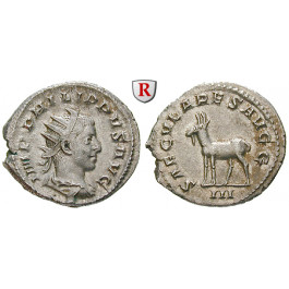 Römische Kaiserzeit, Philippus II., Antoninian 247-248, f.vz
