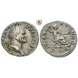 Römische Kaiserzeit, Vespasianus, Denar 74, ss-vz