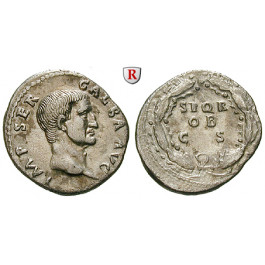 Römische Kaiserzeit, Galba, Denar Juli 68 - Jan. 69, f.vz