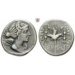 Römische Republik, C. Valerius Flaccus, Denar 82 v.Chr., ss+