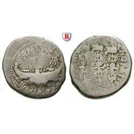 Römische Republik, Marcus Antonius, Denar 32-31 v.Chr., s