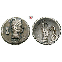 Römische Republik, L. Roscius Fabatus, Denar, serratus 64 v.Chr., ss+