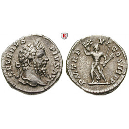 Römische Kaiserzeit, Septimius Severus, Denar 208, ss+