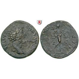 Römische Kaiserzeit, Marcus Aurelius, Caesar, Sesterz 159-160, ss