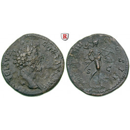 Römische Kaiserzeit, Marcus Aurelius, Caesar, Sesterz 159-160, ss