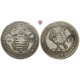 Henneberg, Grafschaft, Gemeinschaftlich mit Sachsen, 2/3 Taler 1693, ss