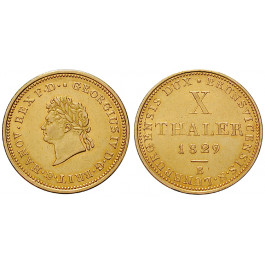 Braunschweig, Königreich Hannover, Georg IV., 10 Taler 1829, f.vz