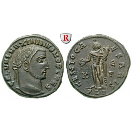 Römische Kaiserzeit, Maximinus II., Caesar, Follis 308-310, vz+