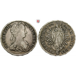 Römisch Deutsches Reich, Maria Theresia, Madonnentaler 1742, ss+