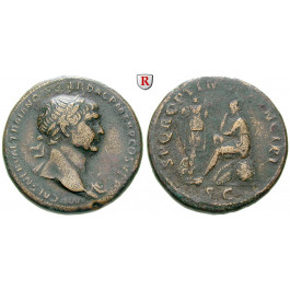 Römische Kaiserzeit, Traianus, Sesterz 103-111, ss/f.ss