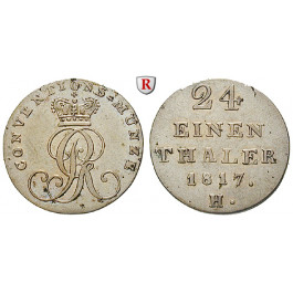 Braunschweig, Braunschweig-Calenberg-Hannover, Georg III., 1/24 Konventionstaler 1817, ss-vz