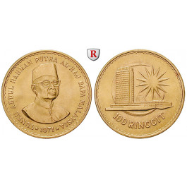 Malaysia, 100 Ringgit 1971, 17,11 g fein, f.st