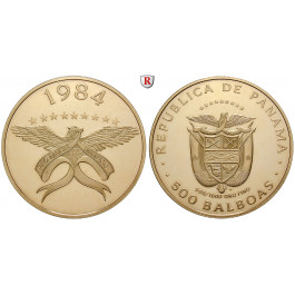 Panama, Republik, 500 Balboas 1984, 18,56 g fein, PP