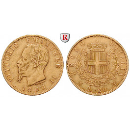 Italien, Königreich, Vittorio Emanuele II., 20 Lire 1869, 5,81 g fein, ss-vz