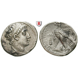 Syrien, Königreich der Seleukiden, Demetrios II., 1. Regierung, Tetradrachme 147-146 v.Chr. (Jahr 167), ss-vz/vz